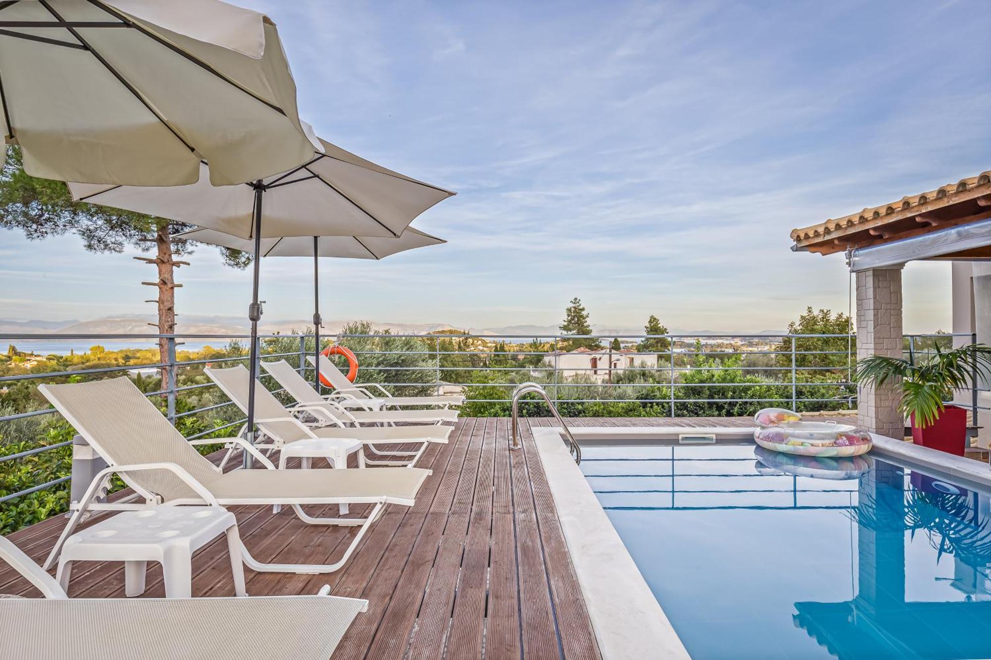 Villa Olivia Corfu - Amazing Sea-View 3 Bedroom Villa With A Pool Gazatika Luaran gambar