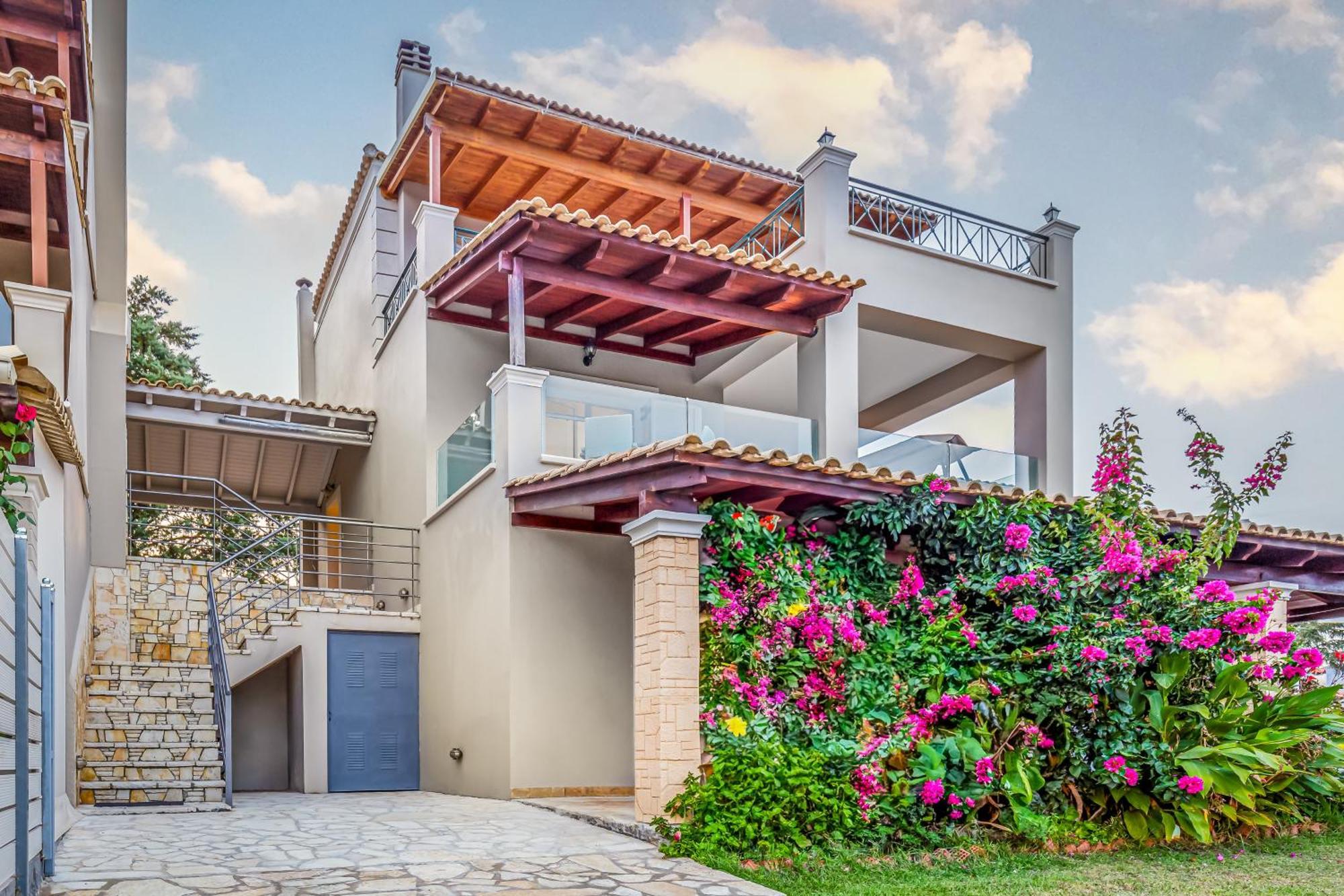 Villa Olivia Corfu - Amazing Sea-View 3 Bedroom Villa With A Pool Gazatika Luaran gambar